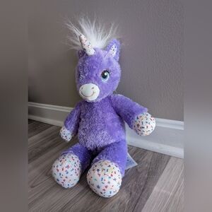 Build A Bear Purple Stardust Sparkle Unicorn Stuffed Animal Toy Plush EUC